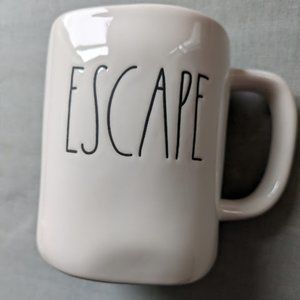 Rae Dunn Cream and Black Escape Mug